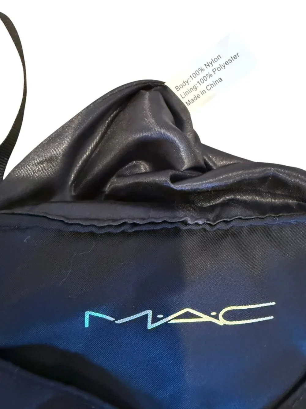 MAC Cosmetics Holiday Christmas Stocking Black Bow Gift Bag